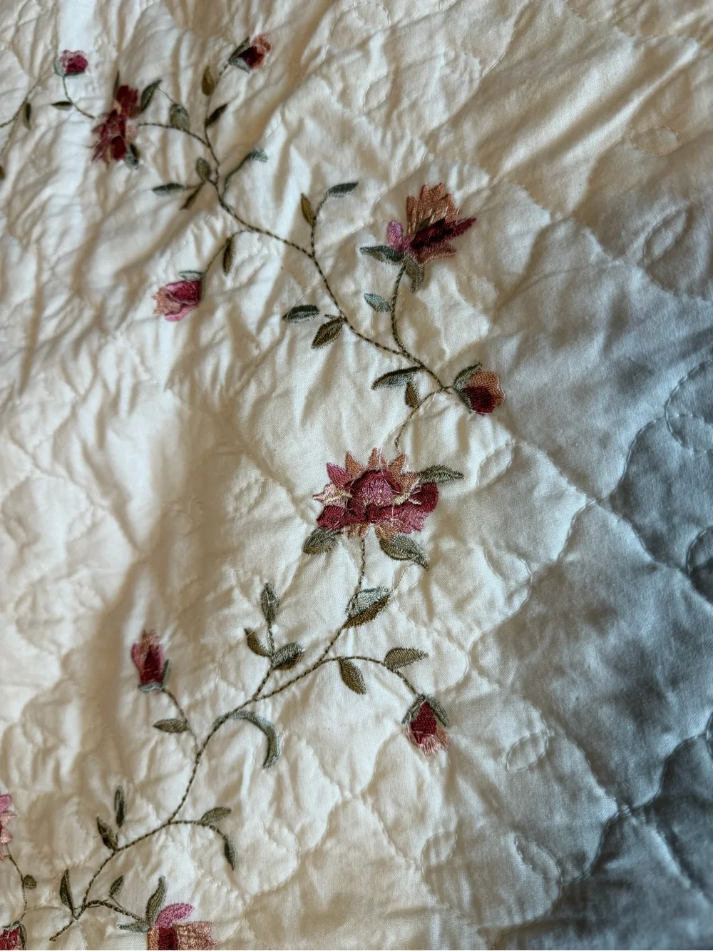 Better Homes & Gardens Embroidered Floral Pillow Shams Set of 2 Cottagecore